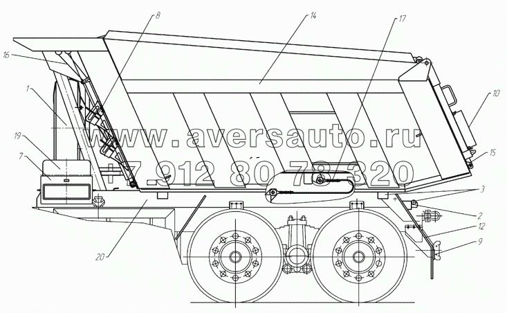 65115-8600001-80 Самосвальная установка